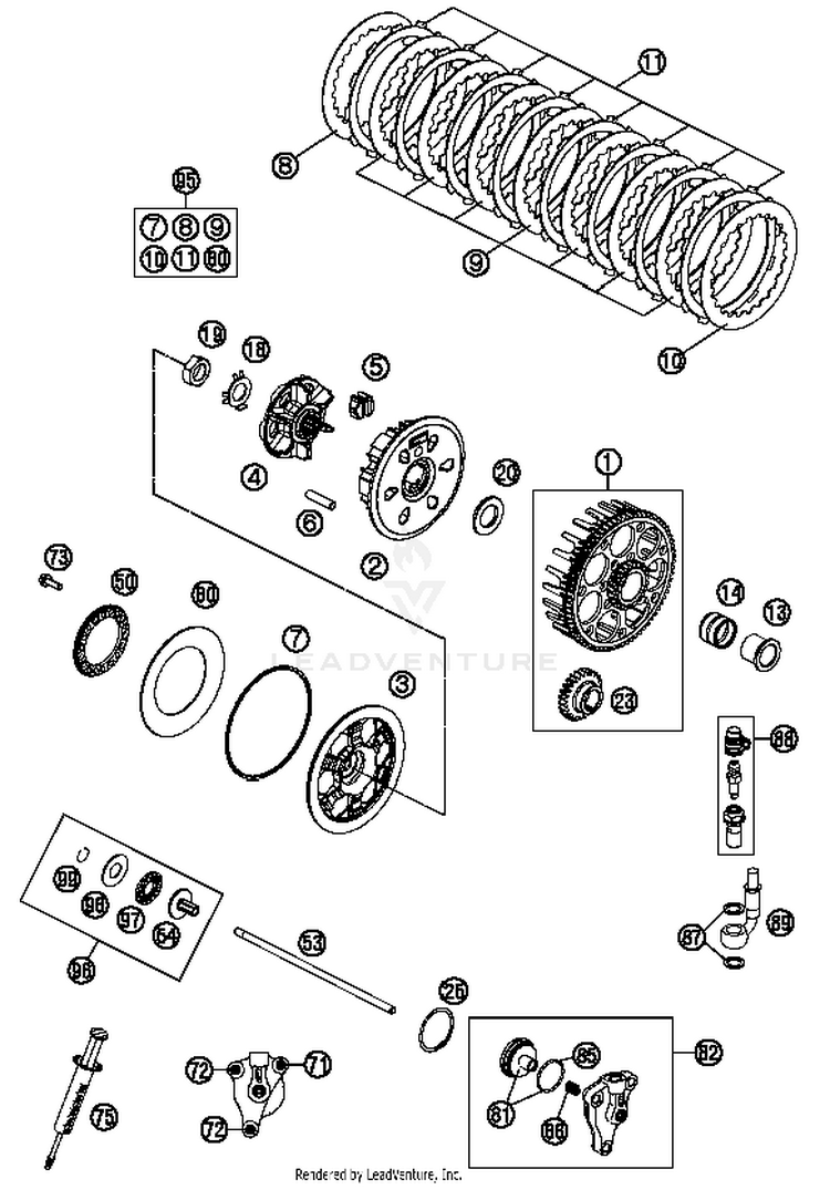 Clutch 300 XC Engine - 2014 Schematic