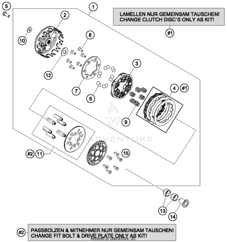 Clutch 50 SX MINI Engine - 2016 Schematic