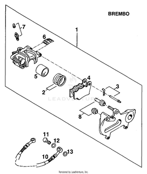 Brake Caliper Rear Schematic