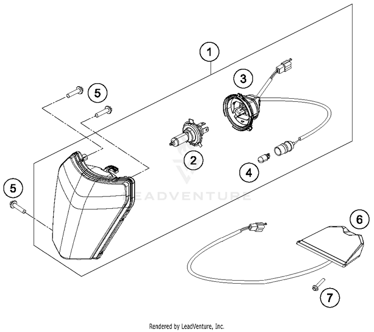 Lighting System 300 XCW Sixdays Chassis - 2014 Schematic