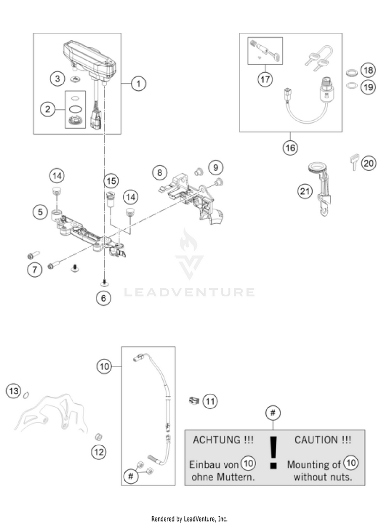 Instruments / Lock System 350 EXC-F US CHASSIS - 2024 Schematic