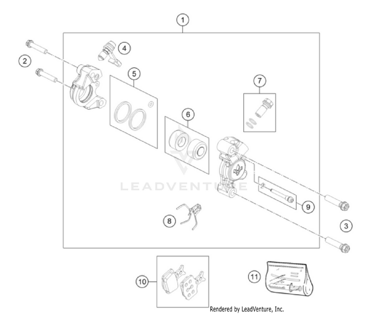 Front Brake Caliper Schematic
