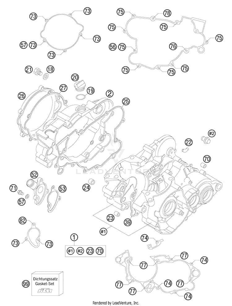 Engine Case 85 XC Engine - 2009 Schematic