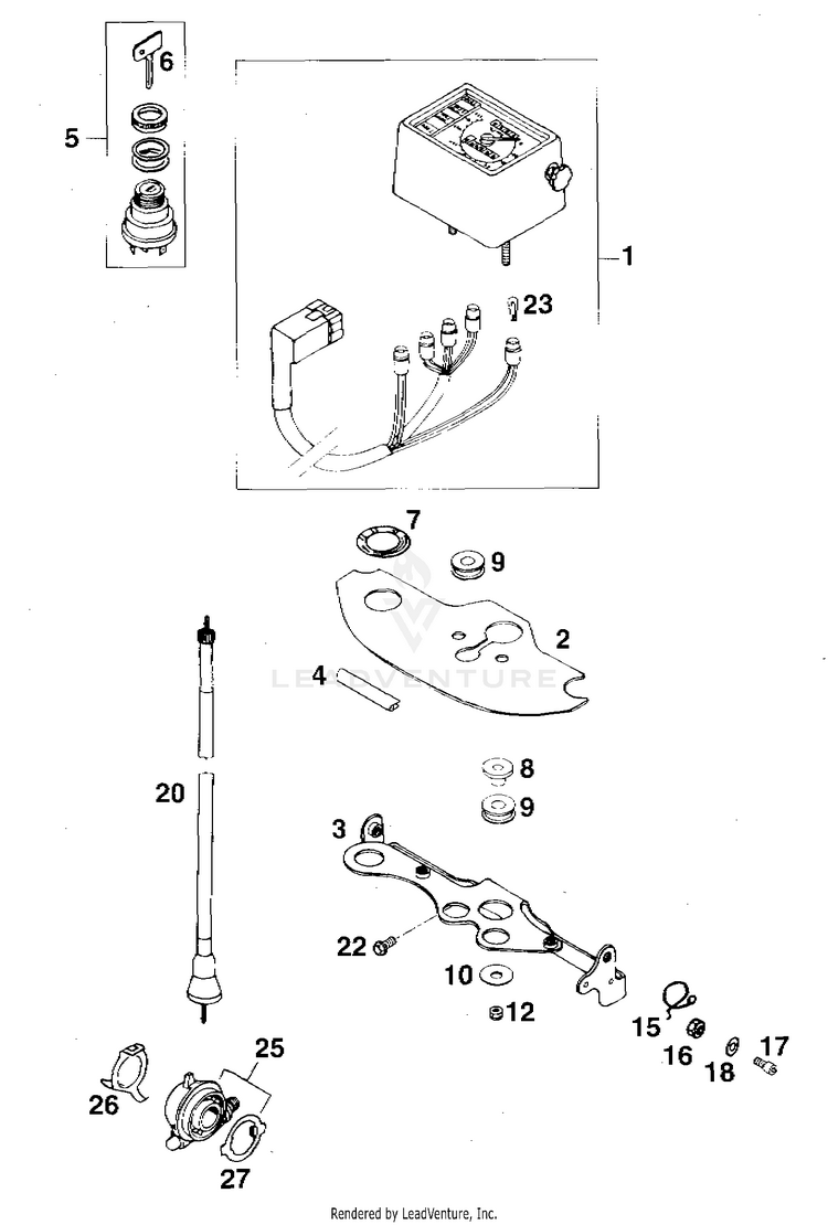 Speedometer 620 RXC Chassis - 1996 Schematic