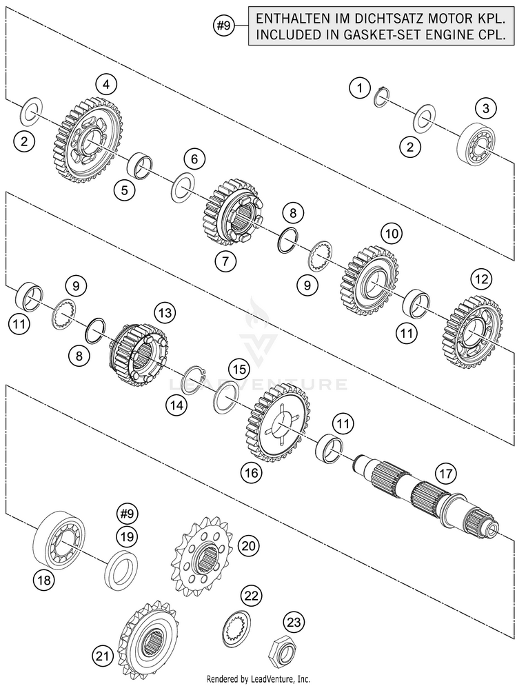 Transmission Ii - Countershaft 1290 SUPER ADVENTURE S ENGINE - 2020 Schematic