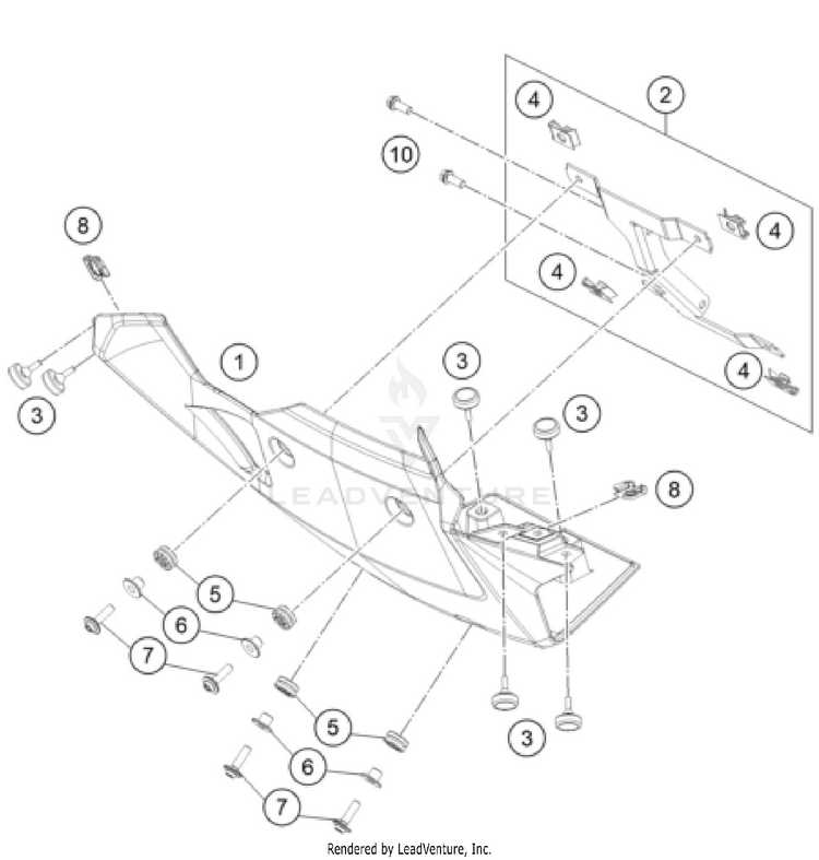 Engine Guard 1290 SUPER ADVENTURE S, grey CHASSIS - 2023 Schematic