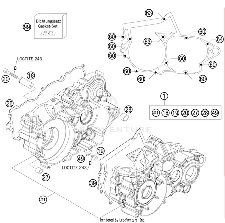 Engine Case 300 XC Engine - 2011 Schematic