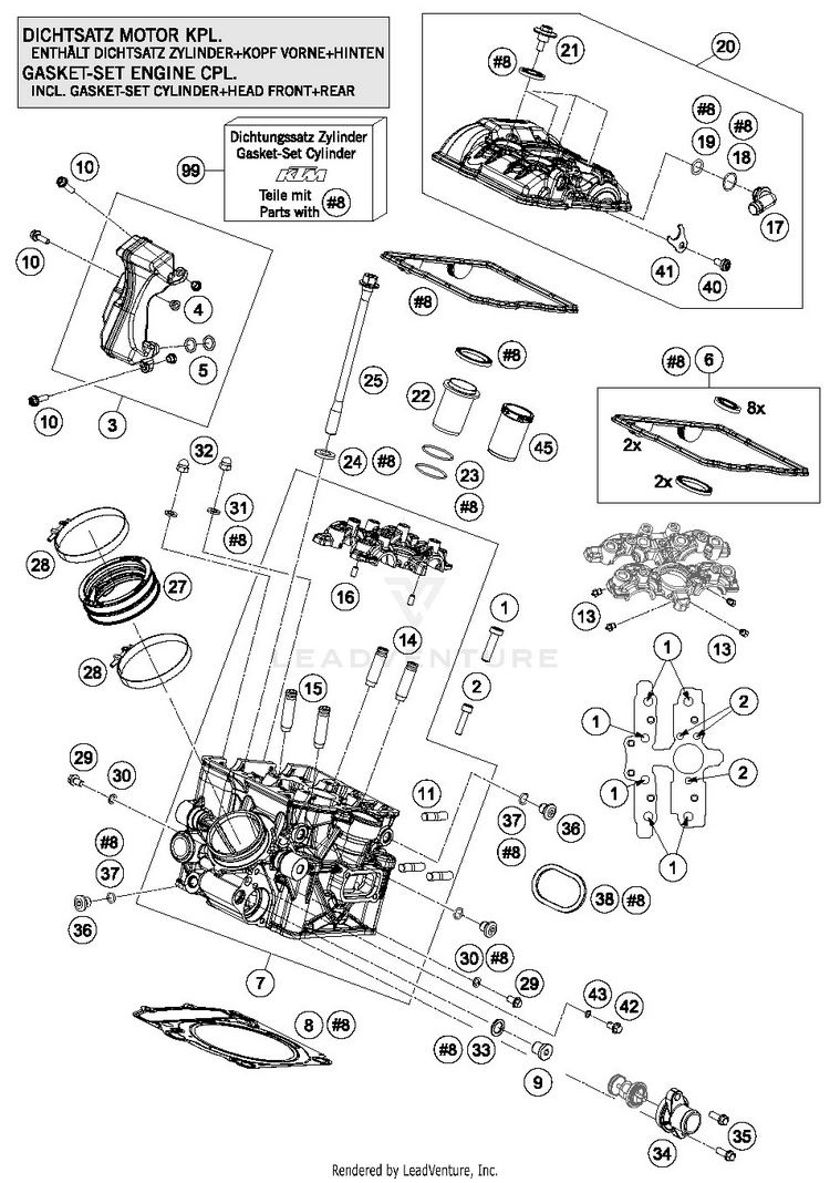 Cylinder Head Rear 1290 SUPER ADVENTURE R ENGINE - 2018 Schematic