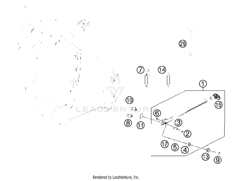 Side / Center Stand 350 EXC-F USA Chassis - 2013 Schematic