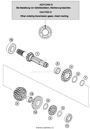 Transmission I - Main Shaft Schematic