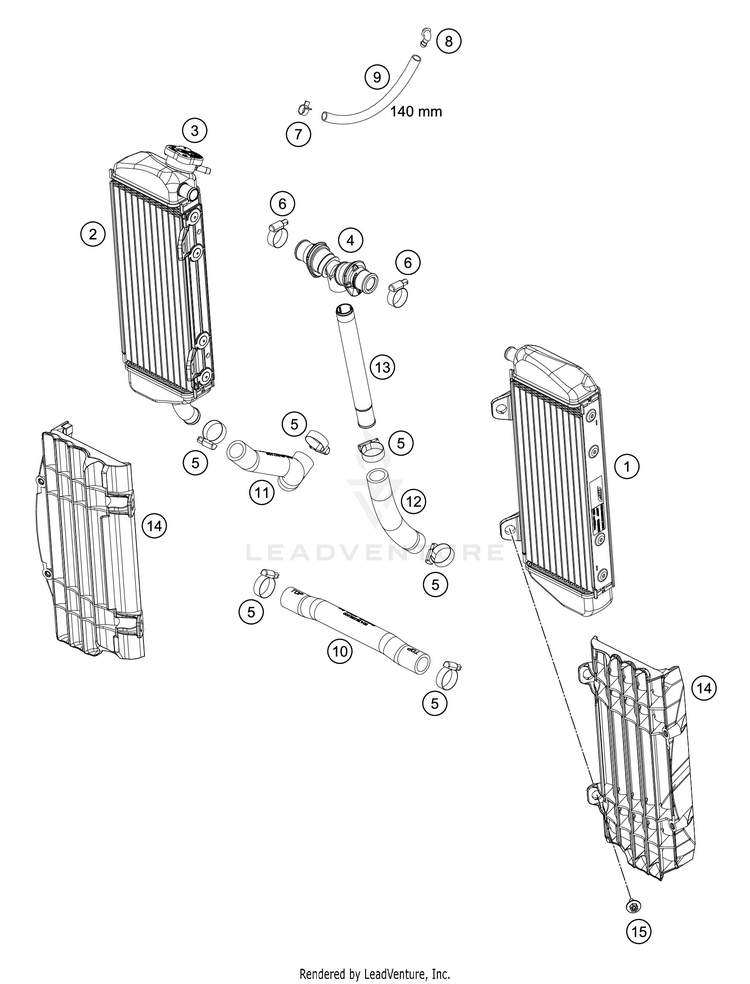 Cooling System 300 XC ENGINE - 2018 Schematic