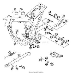 Frame, Side Stand Schematic