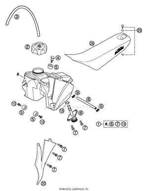 Tank, Seat, Cover Schematic