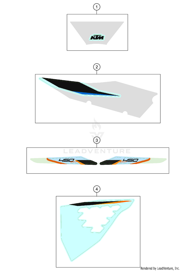 Decal 450 SX-F Chassis - 2021 Schematic