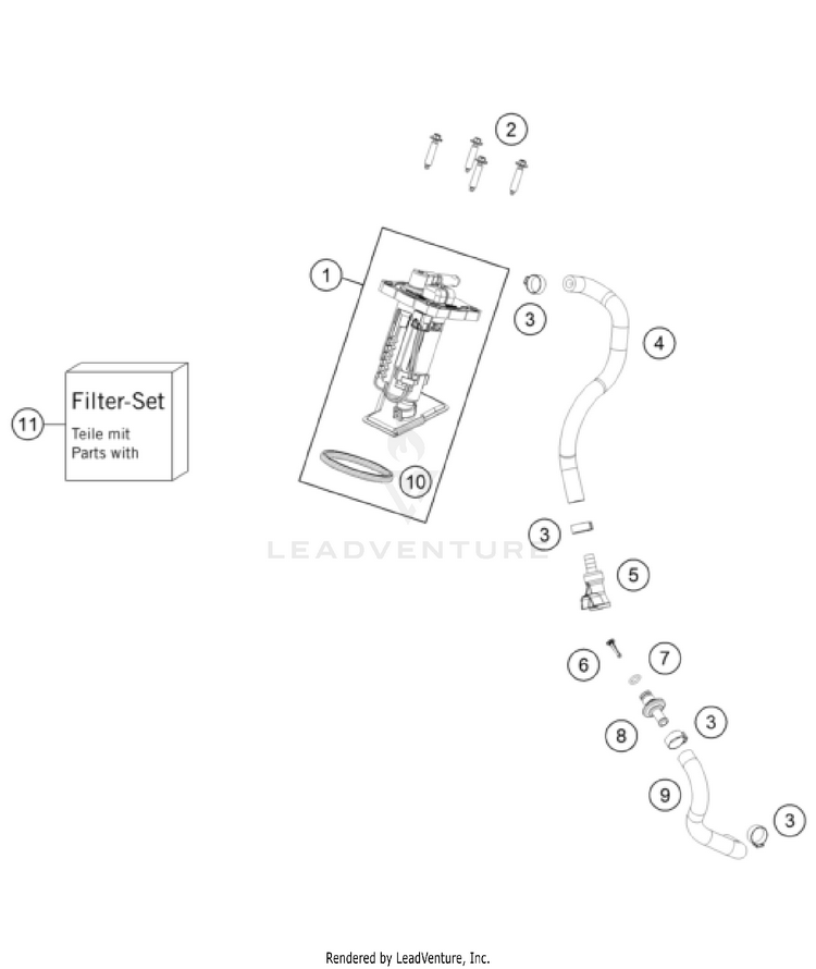 Fuel Pump 300 XC-W US CHASSIS - 2024 Schematic