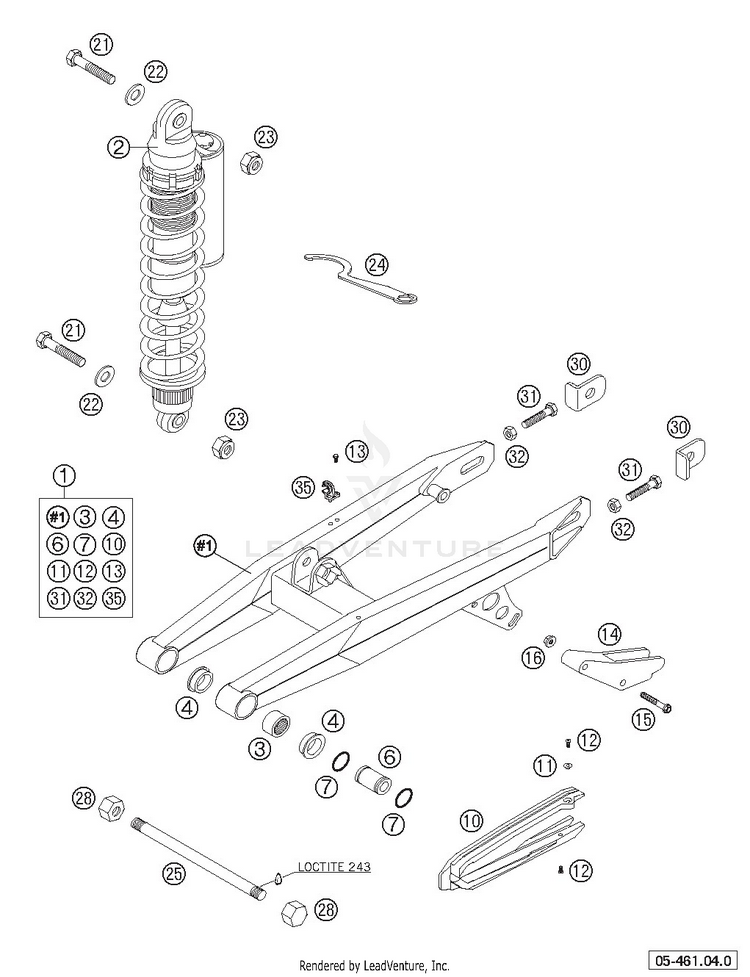 Swingarm, Monoshock Schematic