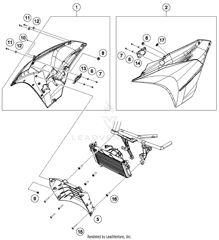 Side Covers RC 390 CUP USA Chassis - 2015 Schematic