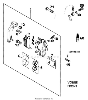 Brake Caliper Front Schematic