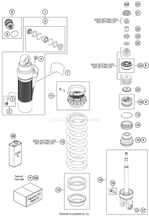 Shock Absorber Disassembled Schematic