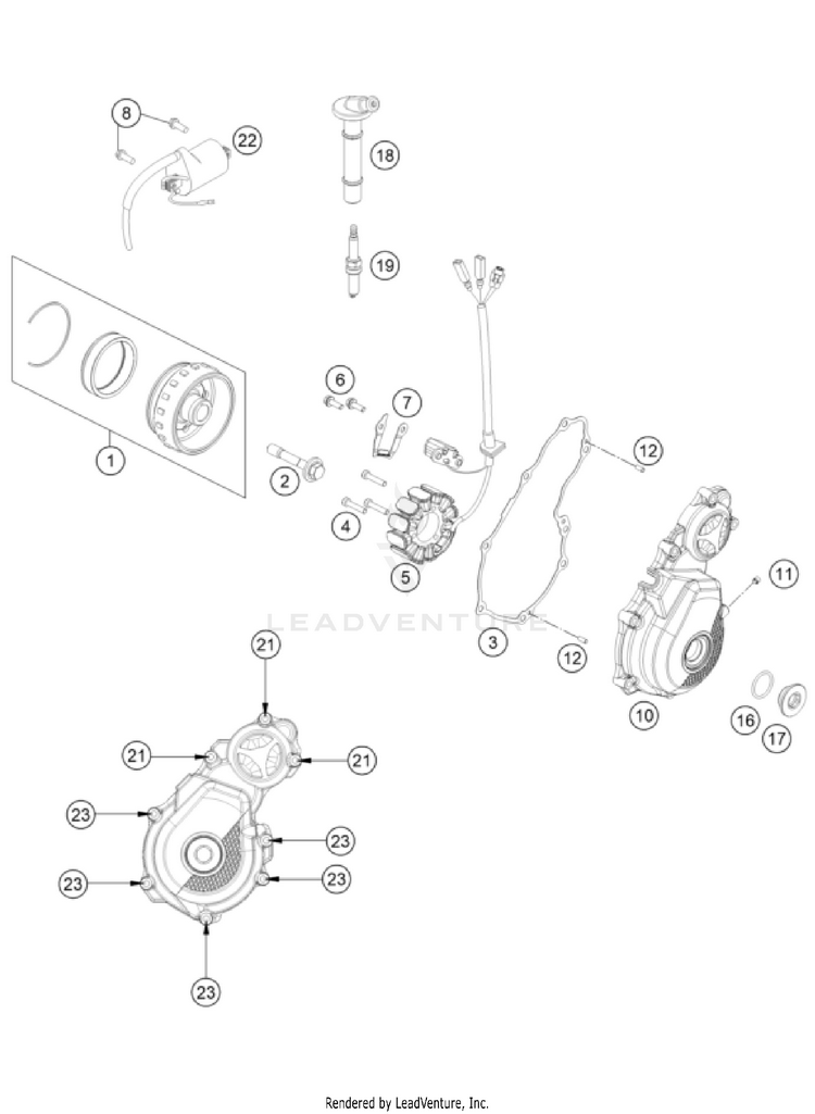 Ignition System 350 EXC-F ENGINE - 2024 Schematic