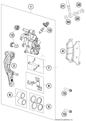 Brake Caliper Front Schematic
