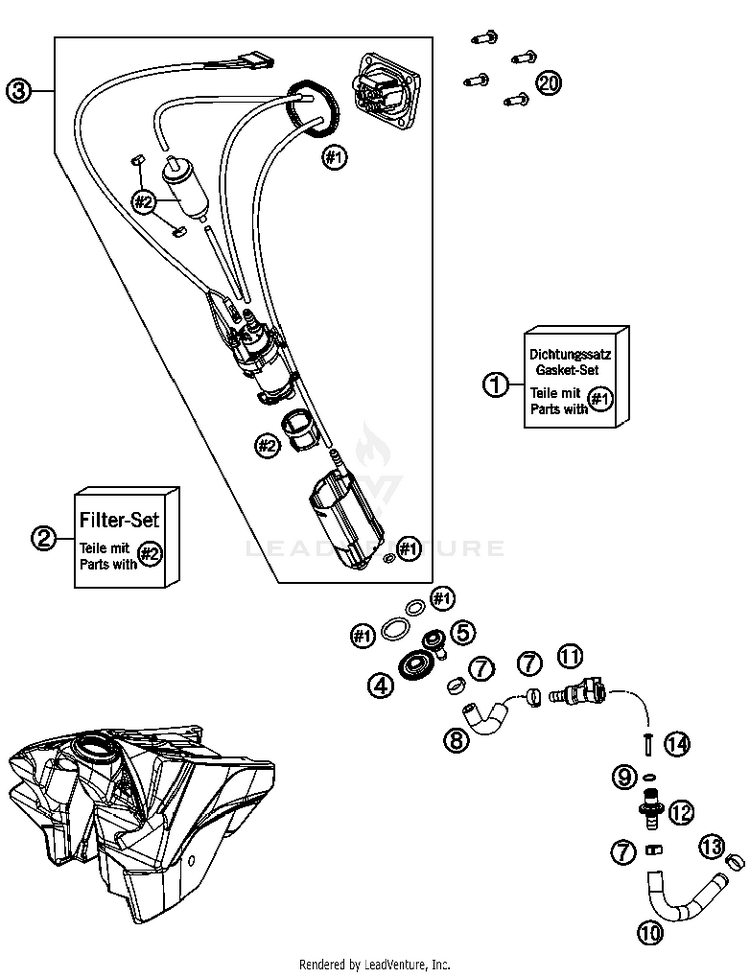 Fuel Pump 450 SX-F FACT. REPL. USA Chassis - 2012 Schematic