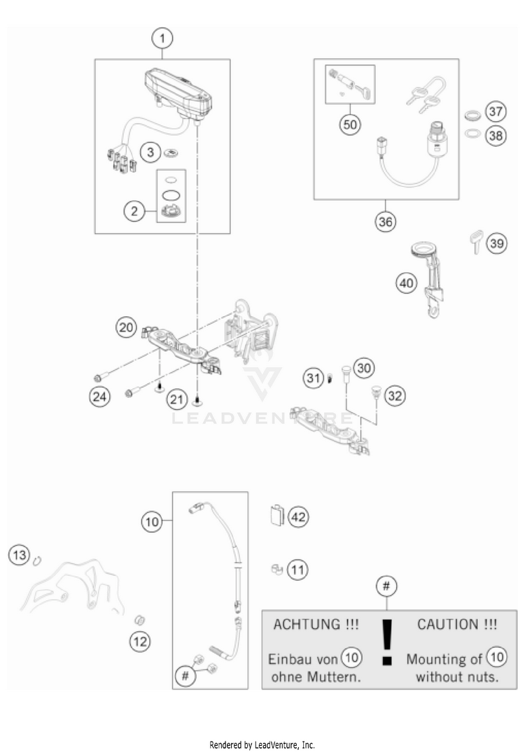 Instruments / Lock System 350 EXC-F US CHASSIS - 2022 Schematic