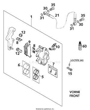 Brake Caliper Front Schematic