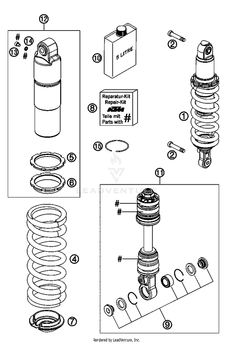 Monoshock 690 Supermoto Black Chassis - 2007 Schematic