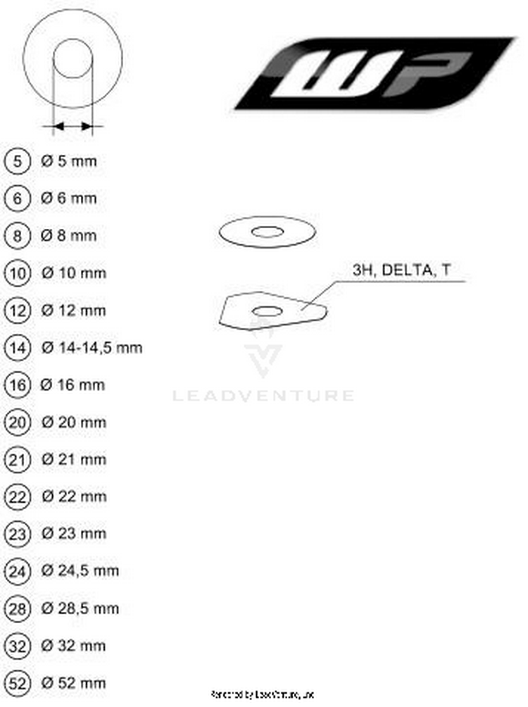 Wp Shims For Setting 500 EXC-F CHASSIS - 2018 Schematic
