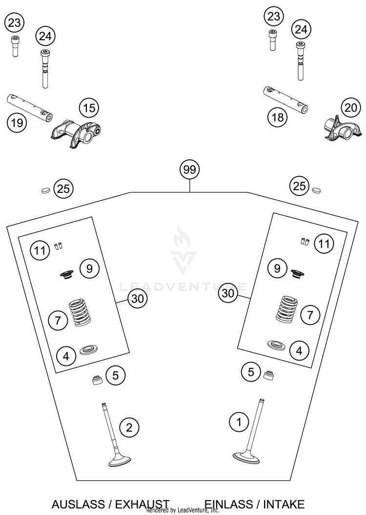Valve Drive 450 SX-F FACTORY EDITION ENGINE - 2019 Schematic