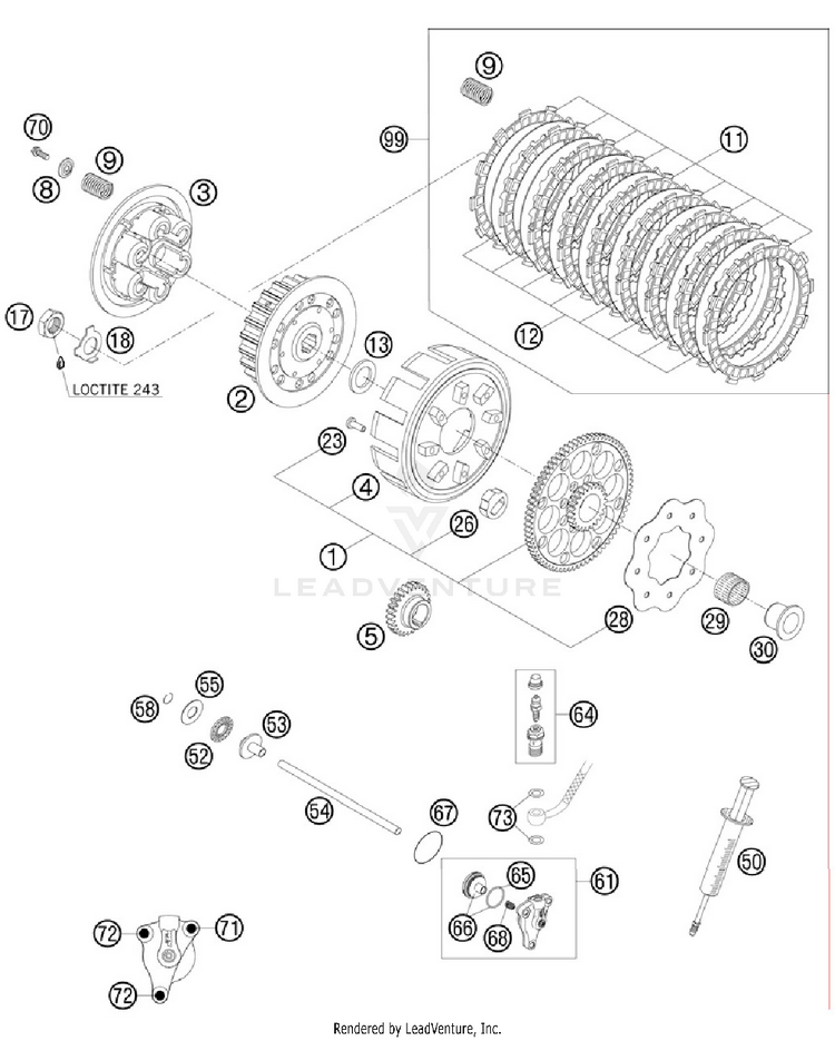 Clutch 300 XC Engine - 2012 Schematic