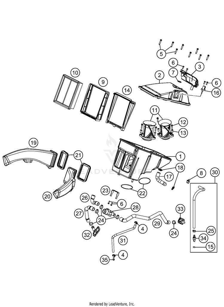 Air Filter 1290 SUPER ADVENTURE S ORANGE CHASSIS - 2020 Schematic