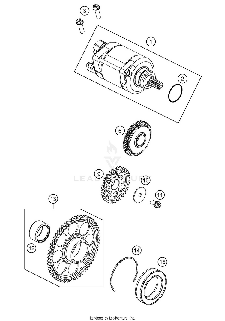 Electric Starter 350 SX-F ENGINE - 2020 Schematic
