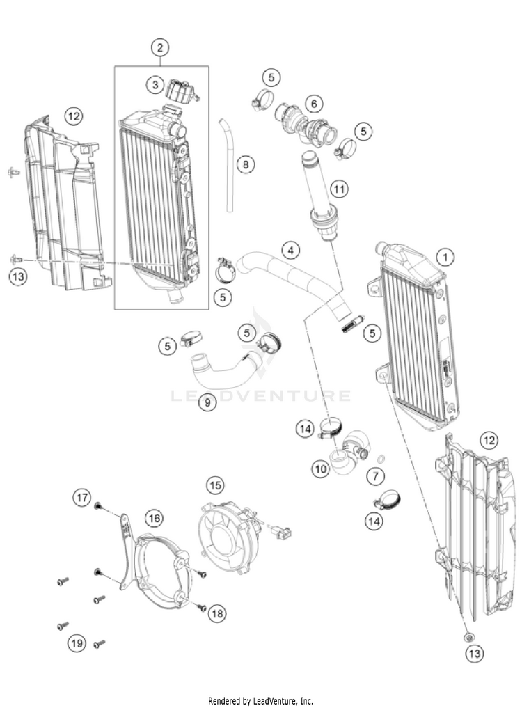Cooling System 300 XC-W Factory Edition ENGINE - 2025 Schematic