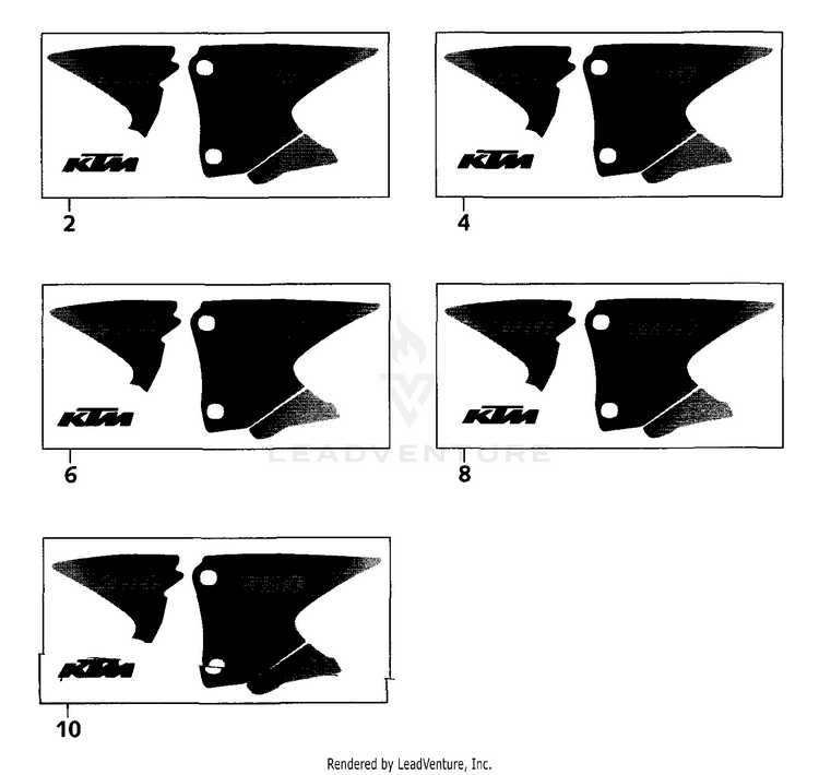 Decal 200 EXC Chassis - 2001 Schematic