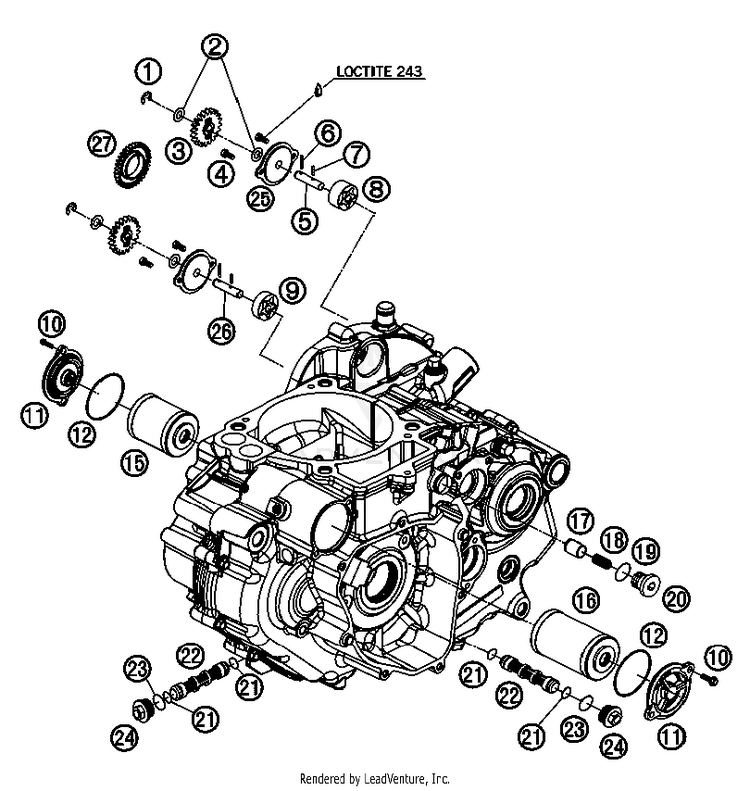 Lubricating System 690 LC4 Engine - 2007 Schematic