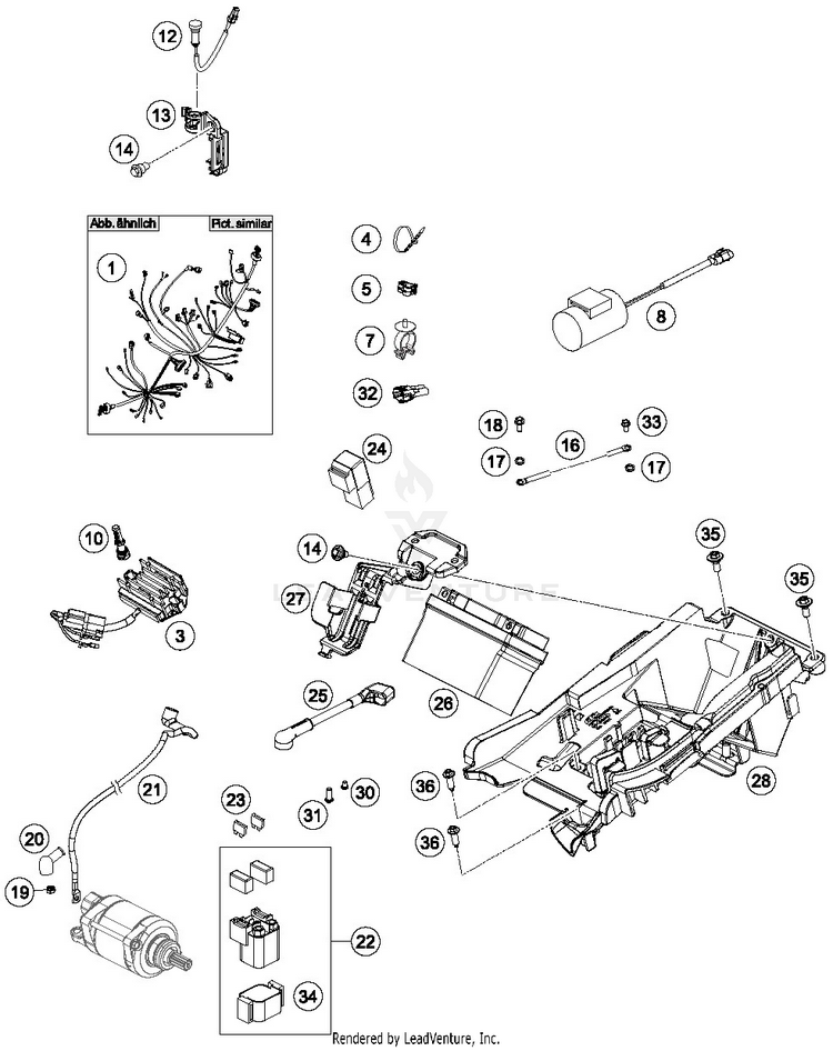 Wiring Harness 250 SX-F CHASSIS - 2019 Schematic