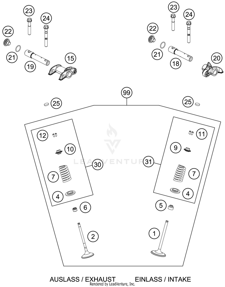 Drive 450 EXC-F SIX DAYS ENGINE - 2019 Schematic