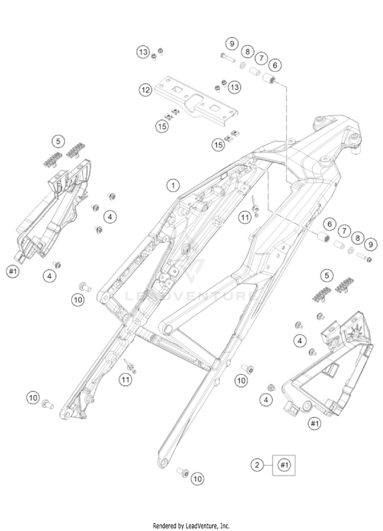 Subframe 1290 SUPER ADVENTURE R OT US CHASSIS - 2022 Schematic