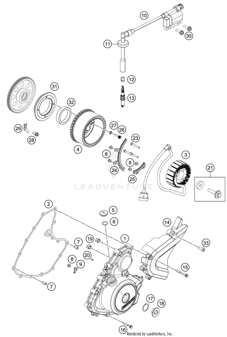 Ignition System RC 390 ENGINE - 2018 Schematic