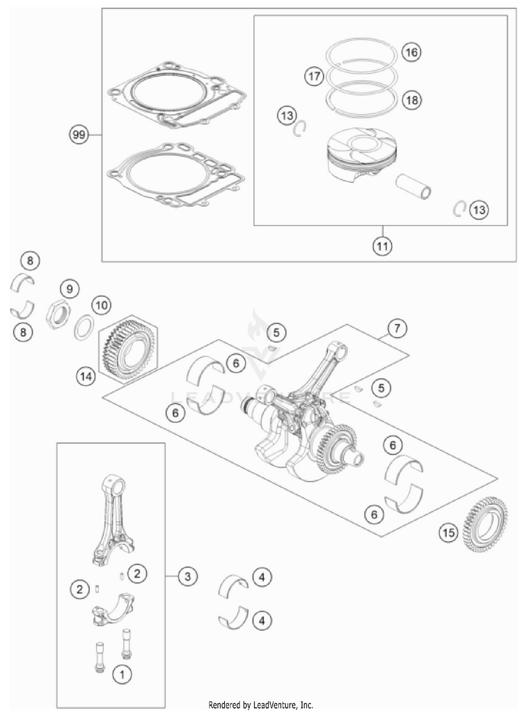 Crankshaft, Piston Schematic