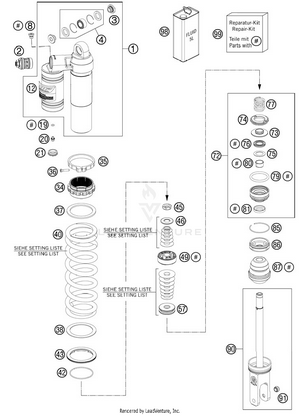 Shock Absorber Disassembled Schematic