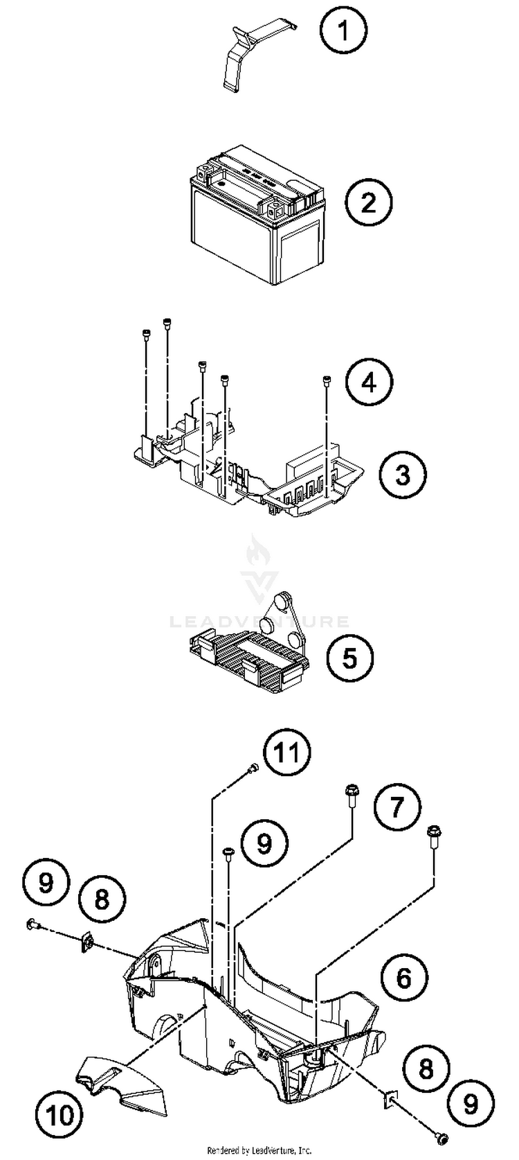 Battery RC 390 WHITE Chassis - 2015 Schematic