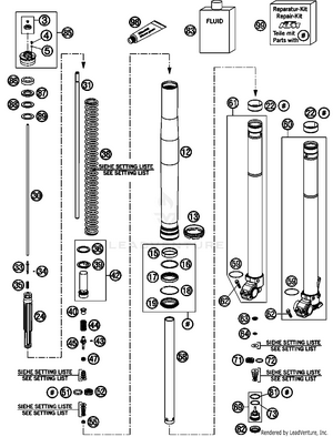 Front Fork Disassambled Schematic