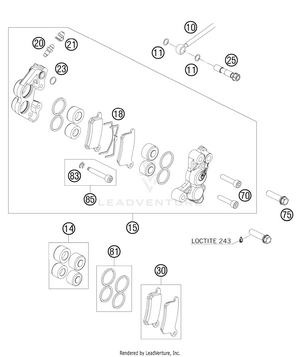 Brake Caliper Front Schematic