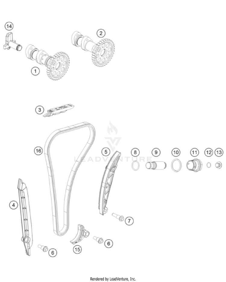 Timing Drive 250 SX-F Engine - 2022 Schematic
