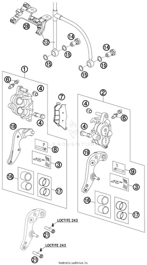 Brake Caliper Front Schematic