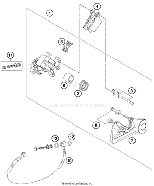 Brake Caliper Rear Schematic