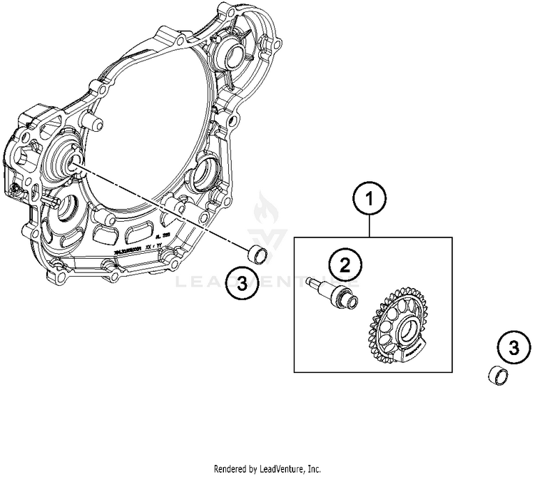 Balancer Shaft 500 EXC-F ENGINE - 2018 Schematic